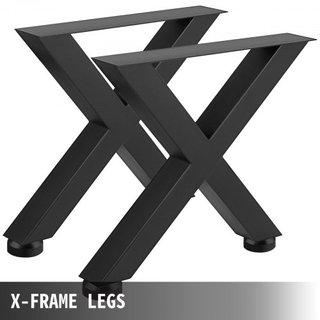 Gambe da Tavolo in Metallo 28,4 x 31,1 Pollici Gambe da Tavolo Nere Gambe da Tavolo in Acciaio Premium con Stile a X Gambe da Banco in Acciaio Gambe da Mobili Stile Country Perfette...