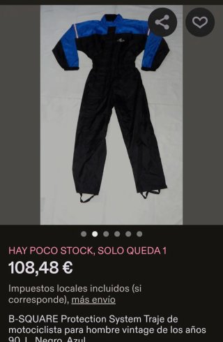 Traje Moto B-SQUARE Hombre Vintage L Negro Azul