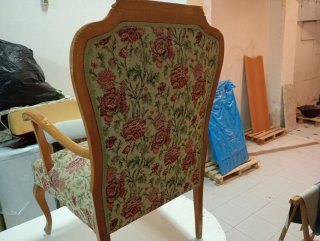 Sillón vintage floral para restaurar
