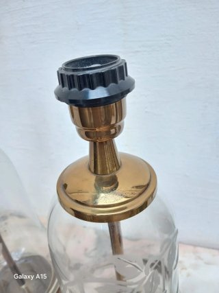 Lámparas Vintage Cristal Grabado