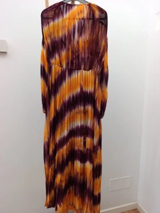 Vestido Sfera Talla Única Naranja y Morado