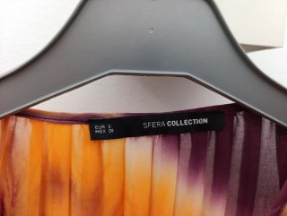 Vestido Sfera Talla Única Naranja y Morado