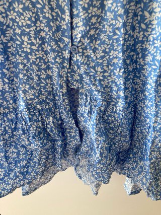 NUEVo! Vestido floral azul y blanco talla S