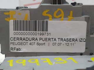 PEUGEOT 407 Sport CERRADURA PUERTA TRASERA IZQUIERDA