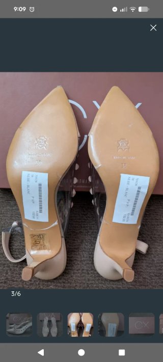 Zapatos tacón CX charol y transparente T.38