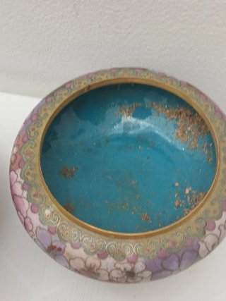 Coppia Vasi Cinesi Vintage Cloisonné