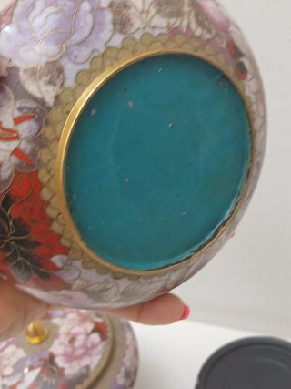 Coppia Vasi Cinesi Vintage Cloisonné