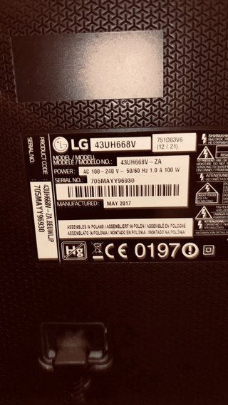 Smart TV LG 43 Negra