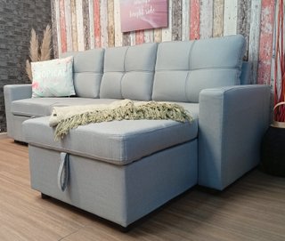 Sofá Cama PAU Gris. Chaiselong. Cómodo. ¡OFERTA!