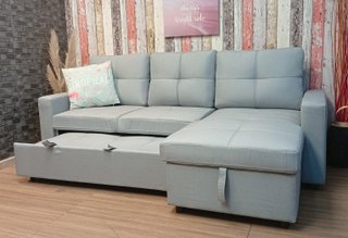 Sofá Cama PAU Gris. Chaiselong. Cómodo. ¡OFERTA!