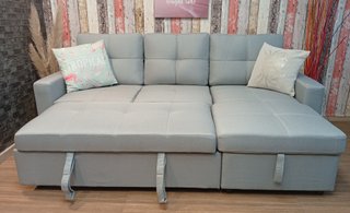 Sofá Cama PAU Gris. Chaiselong. Cómodo. ¡OFERTA!