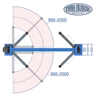 Elevador 2 columnas 6t Sin base TW260B4.5-400