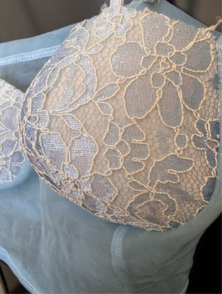 Top corsetto Push up pizzo blu tg.S. Italia