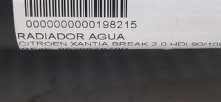 CITROEN XANTIA BREAK 2.0 HDi 90/109 SX RADIADOR AGUA