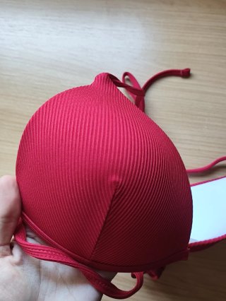 Top Bikini Rojo Copa Rígida Talla M