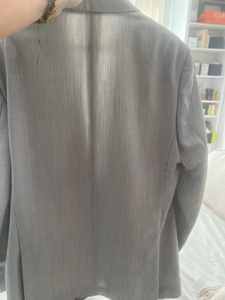 Americana de moda rayas azul y blanco