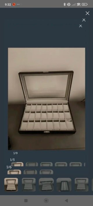 Porta orologi nero e beige