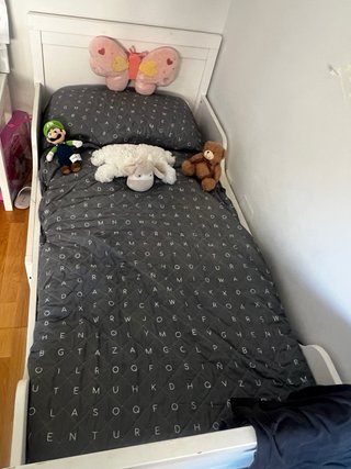 2 Camas Extensibles BUSUNGE IKEA Blancas + Colchón