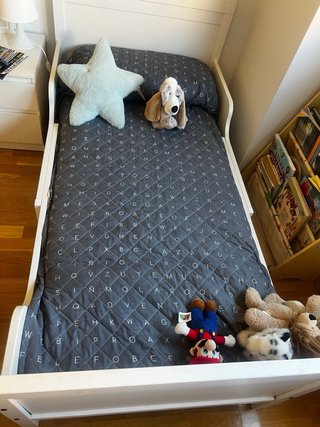 2 Camas Extensibles BUSUNGE IKEA Blancas + Colchón