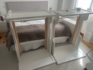 2 Camas Extensibles BUSUNGE IKEA Blancas + Colchón