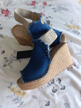 Sandalias Replay Jeans Peep Toe Talla 38