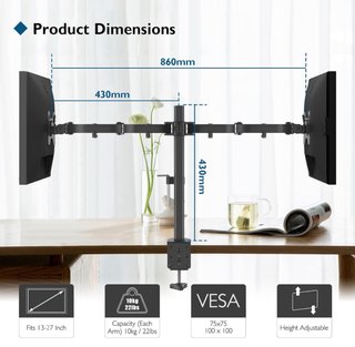 Soporte doble para monitor