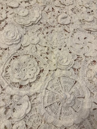 Vestido Zara Crochet Blanco Talla L con etiqueta