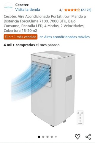 Cecotec Aire Acondicionado Portátil Blanco