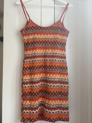Vestido de verano tejido multicolor