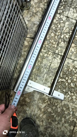 Estantería Tubo Acero Inox Fuerte 140x40cm