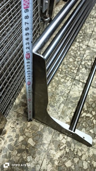 Estantería Tubo Acero Inox Fuerte 140x40cm