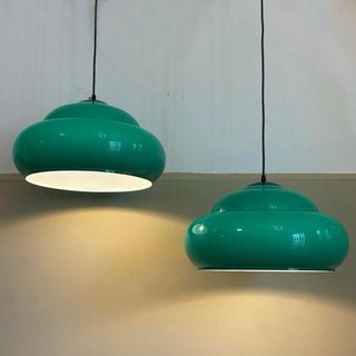 Lámparas colgantes verdes vintage