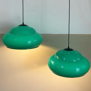 Lámparas colgantes verdes vintage