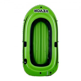 Barca Gonfiabile, Barca da Pesca Gonfiabile per 2 Persone, Kayak Raft Portatile in PVC Resistente, Include Remi in Alluminio da 45,6 Pollici, Pompa ad Alta Portata e Supporti per Canne da Pesca, Capac...