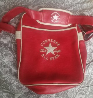 Bolso bandolera Converse retro rojo