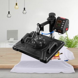 Prensa Térmica 30.5x38.1 cm 10 En 1 Prensa Térmica 1000W Máquina de Prensa Térmica con Rotación de 360° y Movimiento Lateral Negra 10 En 1 Máquina de Sublimación para Camisetas Calentamiento de Do...