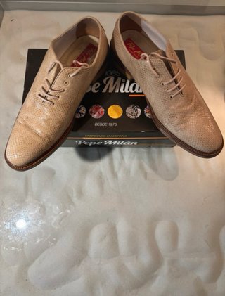 Zapatos Pepe Milán Beige Piel Serpiente