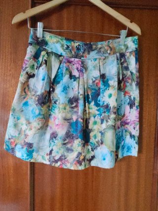 Falda estampada multicolor