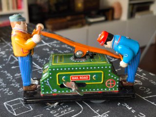 Vagoneta hojalata vintage Rail Road