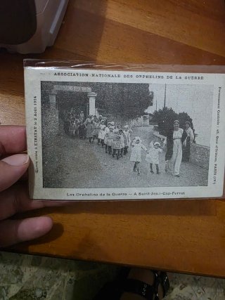 Cartolina Storica WWI 1914 Orfani Guerra