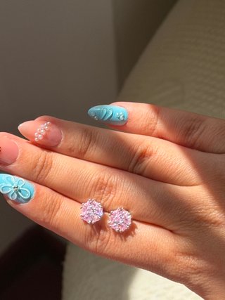 Orecchini Argento 925 Fiori Rosa