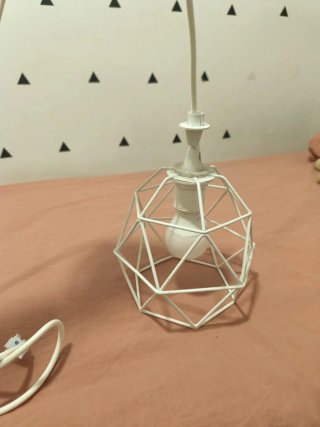Lámpara colgante geométrica blanca