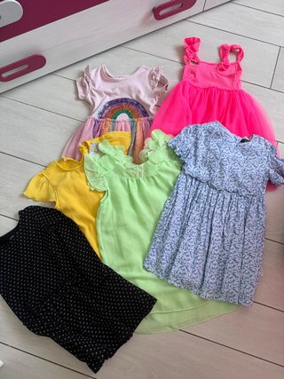 Lotto 6 vestitini bimba 3/4 anni