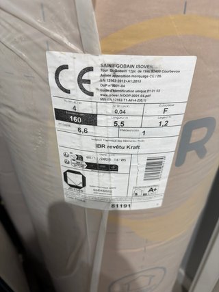 Rotolo Isolamento Termico Saint-Gobain Isover Kraft