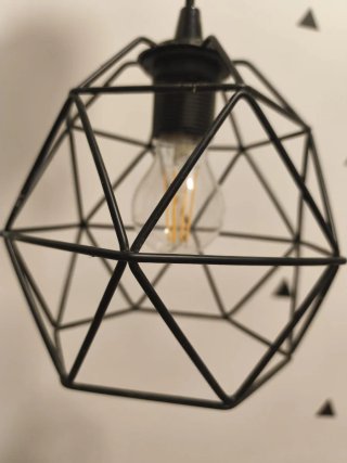 Lámpara colgante geométrica negra