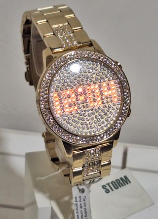 Reloj STORM Omni LED Chapado Oro 21k. Nuevo