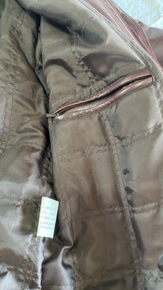 Cazadora Piel Hombre burdeos