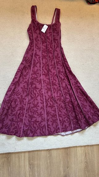 Vestido morado estampado verano