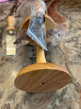 Set 4 coltelli formaggio legno e acciaio