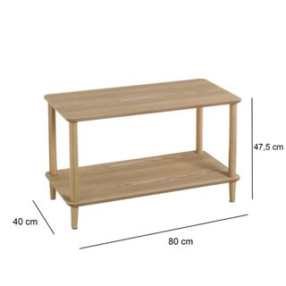 Mesa de dos niveles de madera